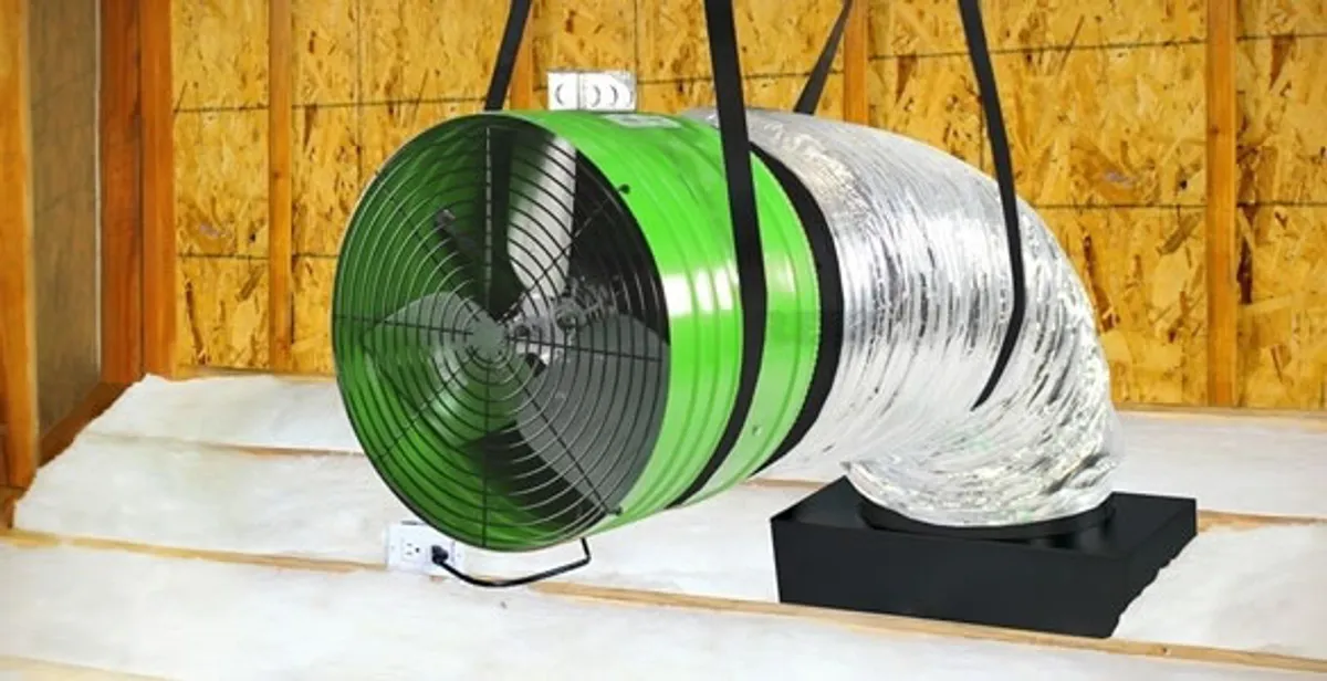 whole house fan installation services with professionally mounted ventilation fan system in Dayton, OH